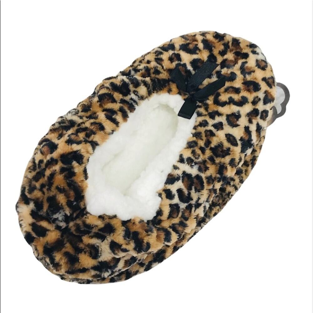 Jacques Moret Animal Print Slipper Brown Tan Size 5.5-7.5